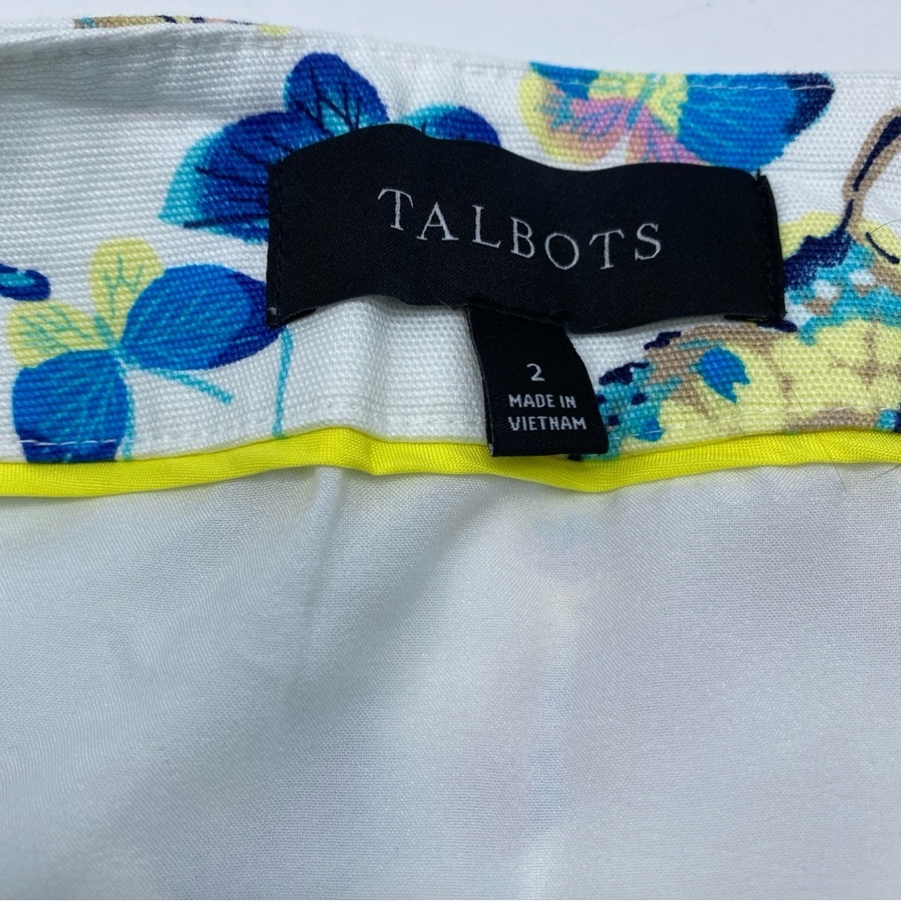 Botanical Butterfly A line Skirt Lined All Over Print Fairy Artsy Talbots 2 - Picture 5 of 8